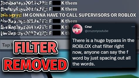Using audio files or non-text methods: Bypassed audio files could potentially include inappropriate content. Roblox now requires asset permissions for audio to help address this. Trying different word combinations: Rearranging letters in profane words to avoid filters. But Roblox filters text in multiple languages and continues updating filters.